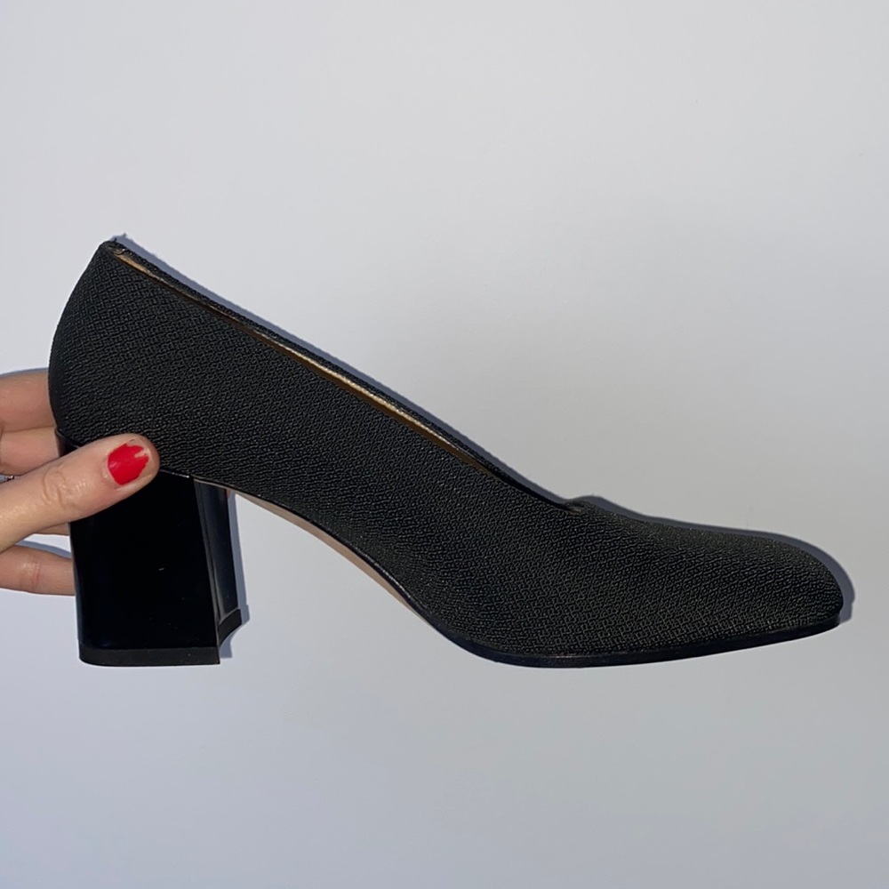 Via Spiga Vintage Block Heels Black Size 6.5 - Picture 8 of 8